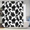 Black White Animal Print Shower Curtain Modern Bathroom Decor for Home Kitchen Bathrooms Set with Rod (180x185cm)