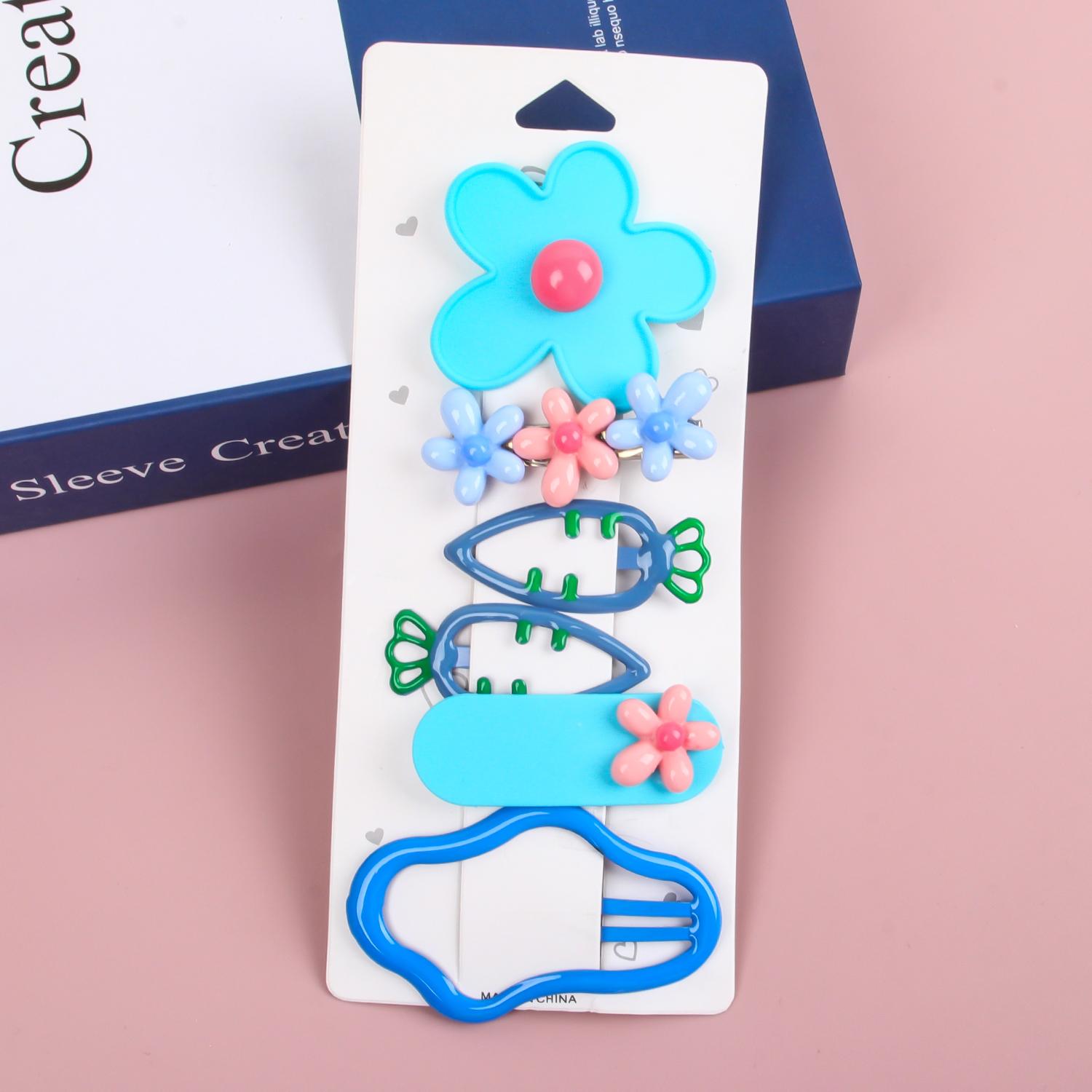 

6pcs/set Baby Girls Star Hair Clips Kids Children Lovely Flower Hairpins Hair Barrettes Clips Baby Girls Hair Accessories