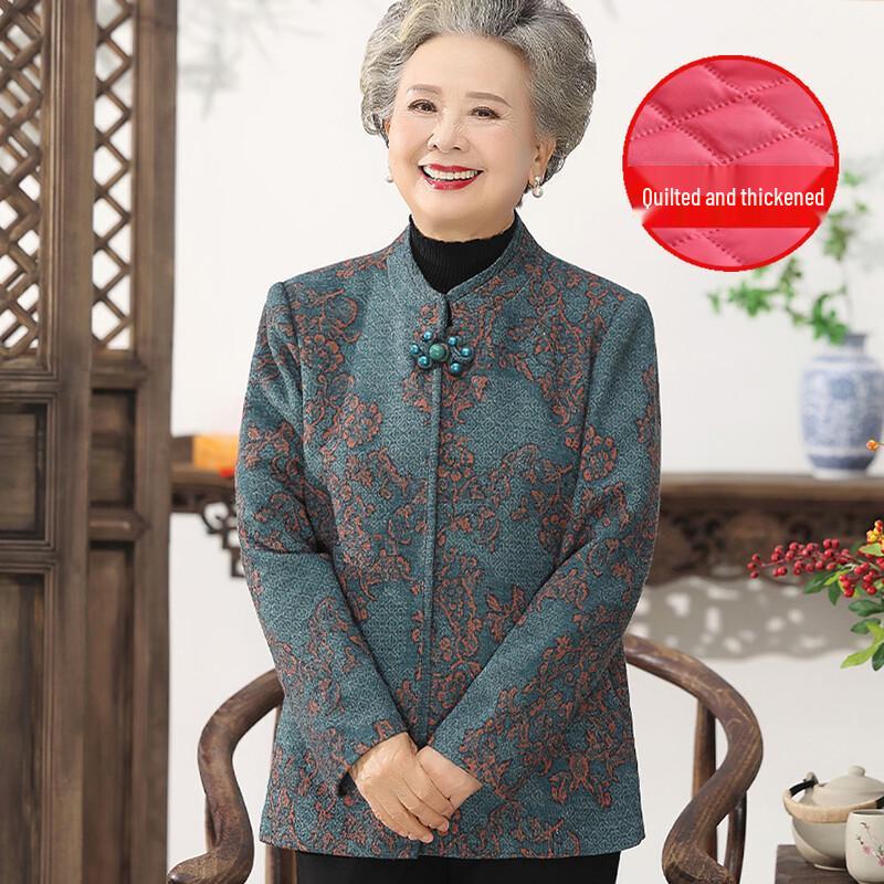 Elderly Women's Padded Tang Suit Winter Coat