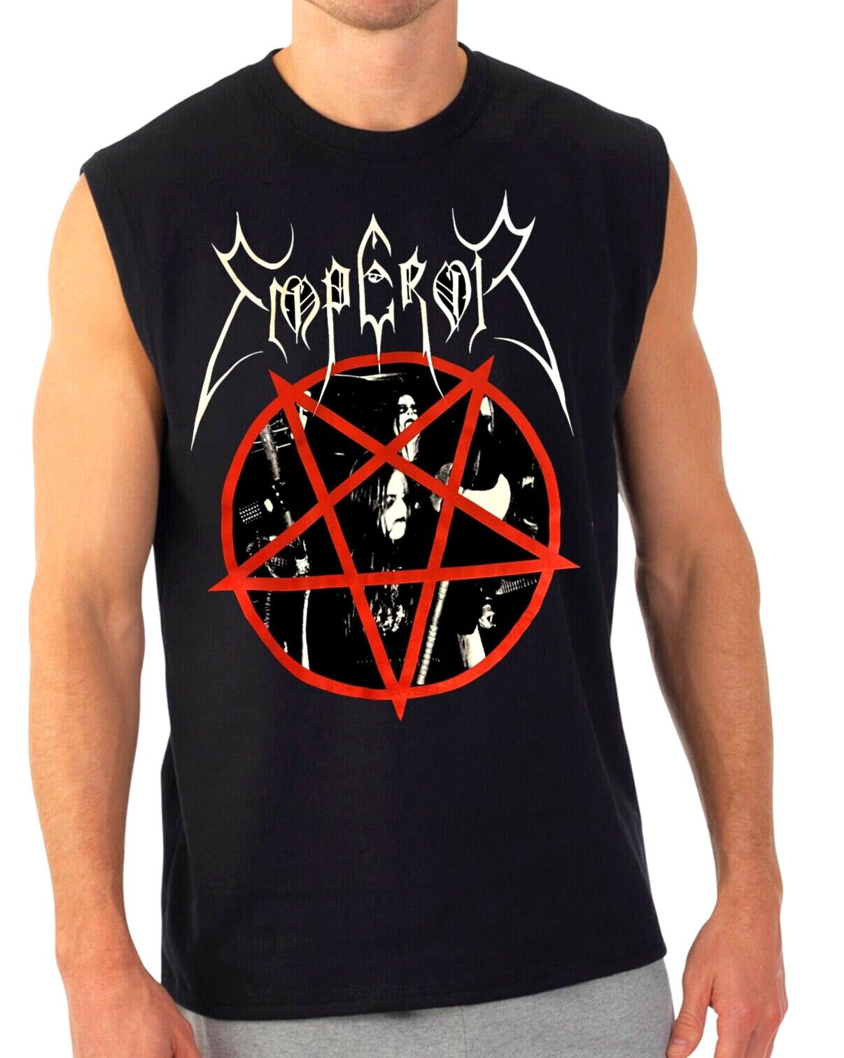 EMPEROR BLACK METAL BAND BLACK MUSCLE SHIRT XXL