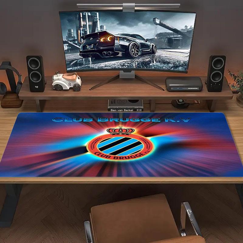 Club Brugge Logo Color Mouse Pad Large Gaming Table Cushion Non-slip Laptop Tablet Big Mousepad XXL Mat Mini PC Playmat With Lock edge