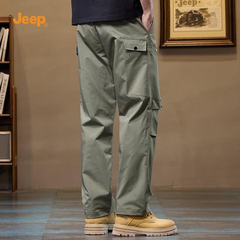 Jeep Men's 2025 Loose Tapered Cargo Pants with Big Pockets