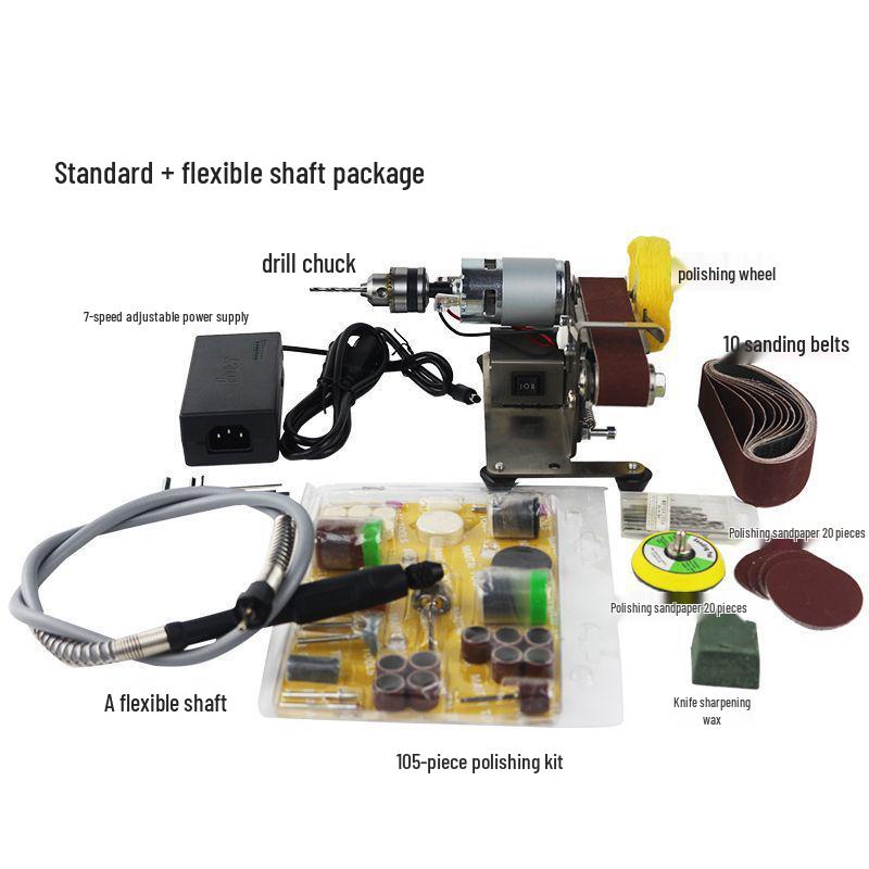 Mini Ascuțitor Multifuncțional: Polizor unghiular cu unghi fix și șlefuitor cu bandă pentru uz casnic