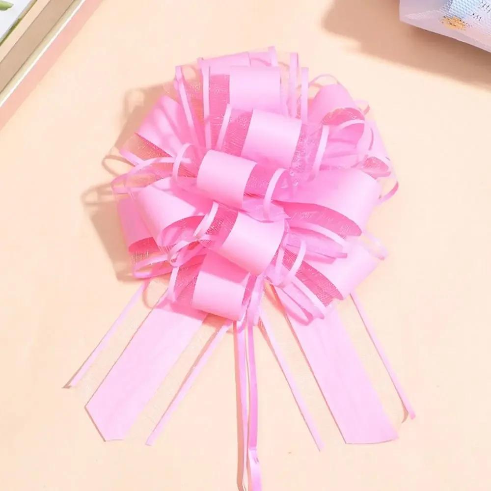 1pc Snow Yarn Pull Bow Ribbon Big Car Bow for Cars Birthday Christmas Presents Gift Decoration Ribbon Wedding Pull Flower