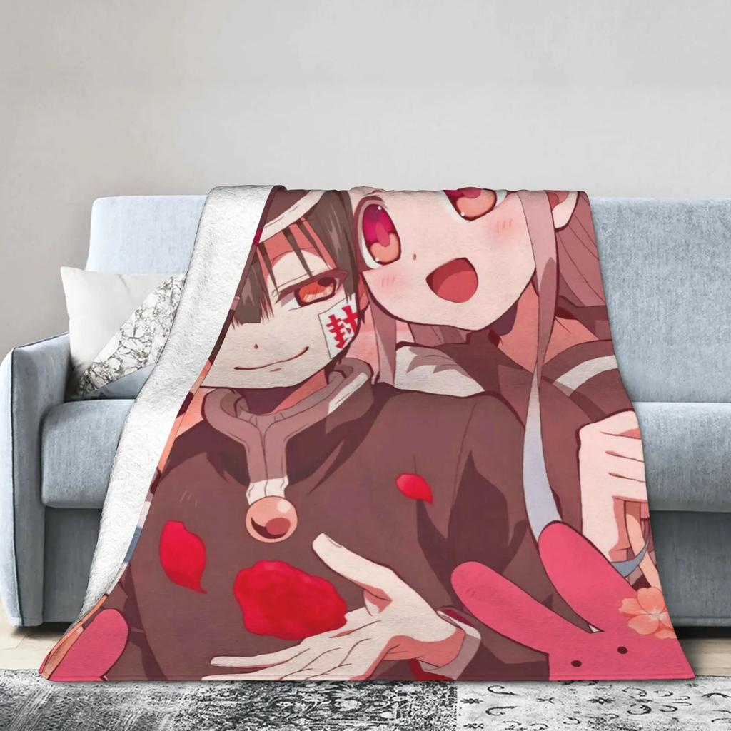 Hanakos x Yashiro Flannel Blanket Winter Super Warm Throw for Girls Boys Living Room Print Sofa Bedspread Cover