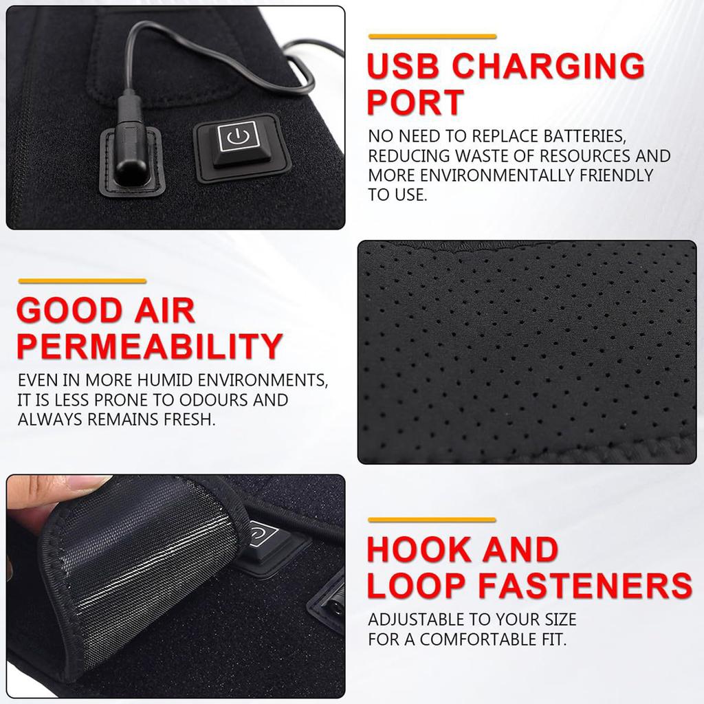 Knee Support USB Heated Knee Warmer With 3 Heat Knee Support Quick Heating Knee Pad Electric Warm Knee Pads Knee Compression Bandage