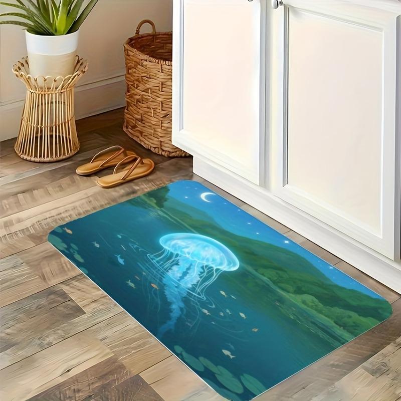 1PC Marine Ecosystem Kitchen Rug Non-Slip Door Mat Pop Design Bathroom Rug Bath Mat Carpet for Home Sink Laundry Decor