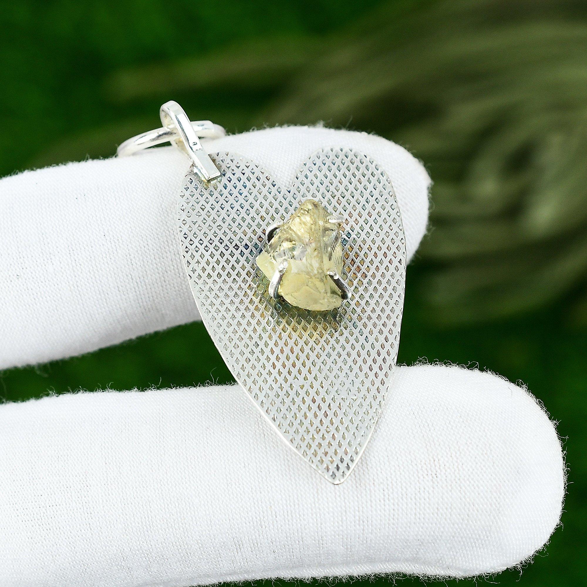 

Серебро 925 пробы Ноябрь Рождение Натуральный Цитрин Необработанный Подвеска для жены Ювелирные изделия