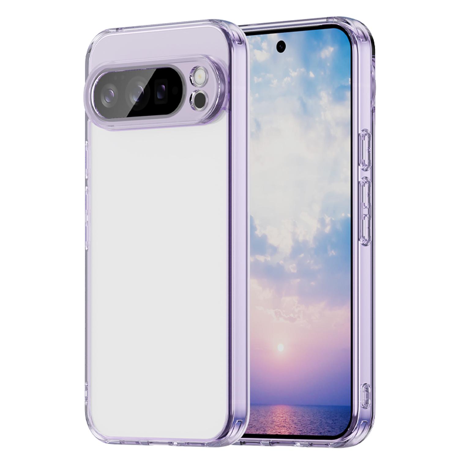 

Для Google Pixel 10 Pro XL Чехол ТПУ+Акрил Задняя крышка телефона Не желтеет Purple