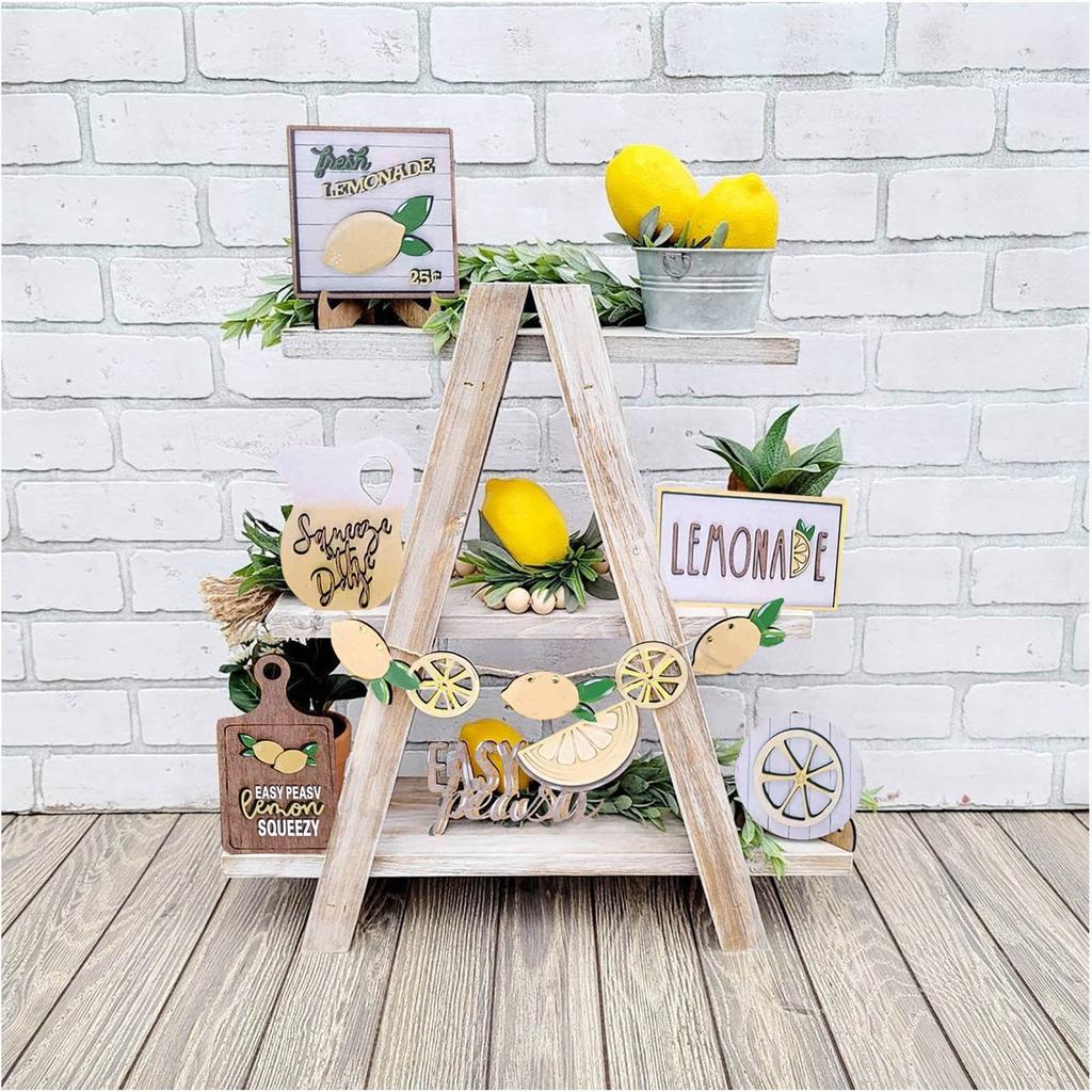 Tray Decoration Rustic Farm Ornament Wood For Summer Graduation 