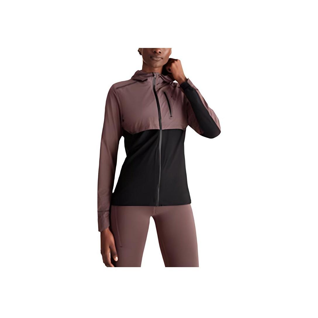 Женская ветровка Color Block, легкая, ветрозащитная, с капюшоном, для бега, куртки, светло-фиолетовая 204.01322 S