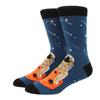 Unisex Malerei Stil Astronaut Mann Socken Baumwolle Harajuku Bunt Vollsocken Damen Weltraum Streetwear 1 Paar Größe 38-46
