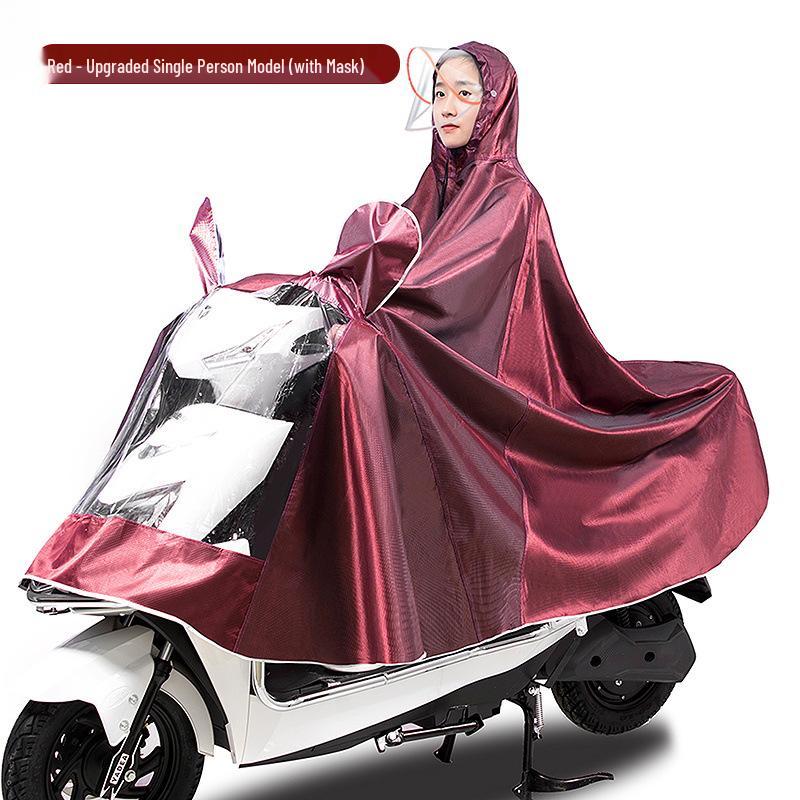 Unisex Full-Body Rain Cape for Electric Scooters - XL Size, Bicycle Foot Cover, Anti-Heavy Rain Protection for Two Riders