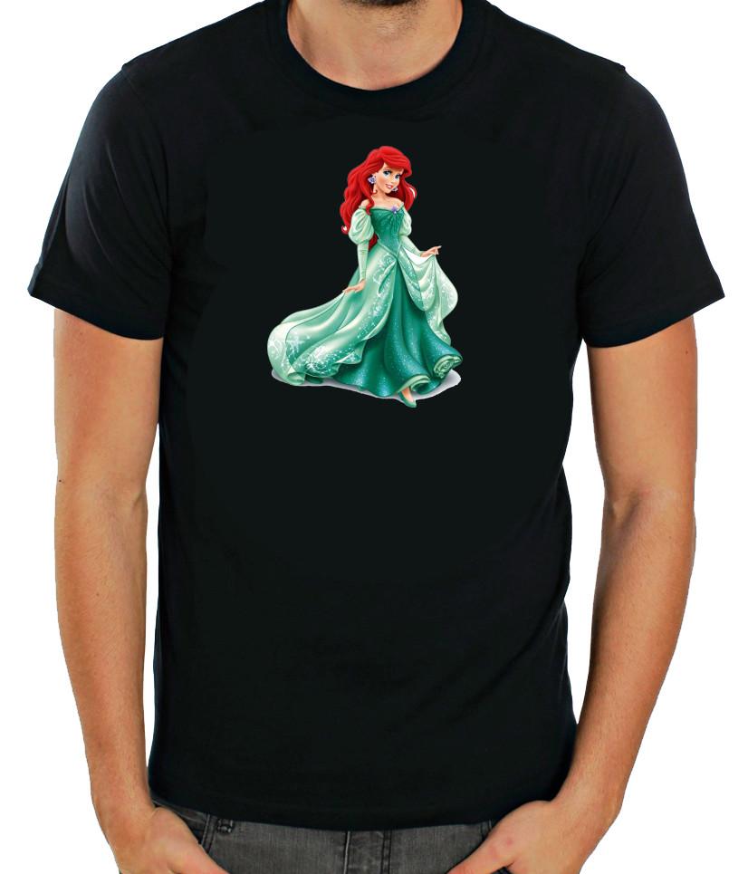 Disney princess characters Short Sleeve White T Shirt Men R103 XL