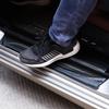 4Pc Black Car Door Stickers Carbon Fiber Plate Car Sticker Sill Scuff Cover Anti Scratch Decal Universal For All