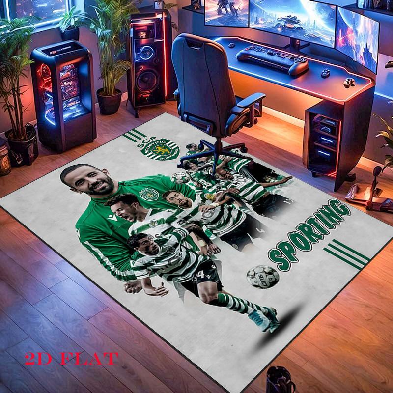 Sporting Lisbon Carpet Rug for Living Room Bedroom Home Sofa Decoration,Kids Play Nonslip Floor Mat