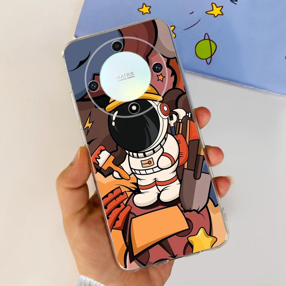 For Honor X9b 5G Case 2023 Fashion Flower Clear Silicone Soft Back Cover For Honor X9a RMO-NX1 Funda HonorX9 X 9 X 9B X 9A Coque