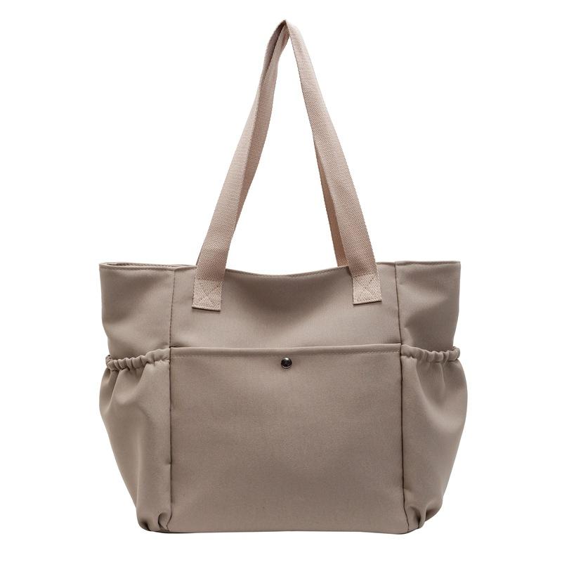 Simple canvas bag Women's tote bag Large capacity commuting Simple leisure College student work Shoulder bag Underarm bag