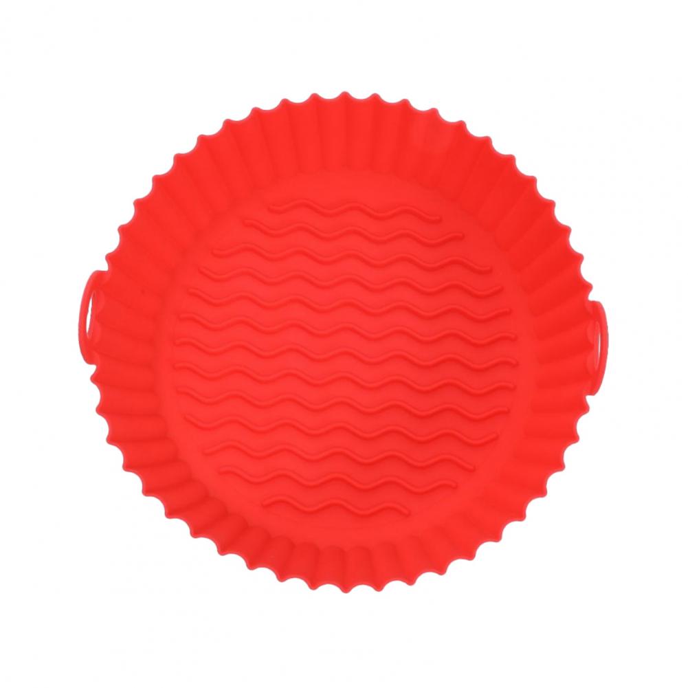 Silicone Air Fryer Liner With Handles Foldable Mats For Baking Frying Steaming Food-Grade Non-Stick Heat-Resistant Baking Tray