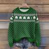 Women'S St. Patrick's Day Sweater Cute Fun Patrick's Day Sweater Spring  Long Sleeve Knitted Sweater