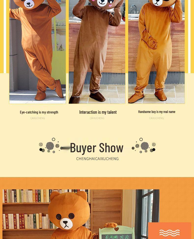 Douyin Bear Mascot Costume - Adult Cartoon Proposal Character Outfit