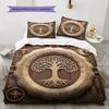 World Tree Gate Pattern Bedding Quilt Set Quilt Cover Pillowcase Home Decoration Birthday Gift (1 * Duvet Cover + 2 * Pillowcase, Without Core)