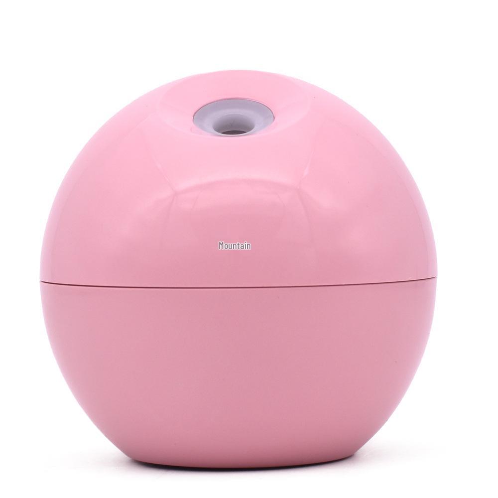 USB Mini Wooden Grain Spherical Air Humidifier & Seven-Color Aroma Diffuser Gift.