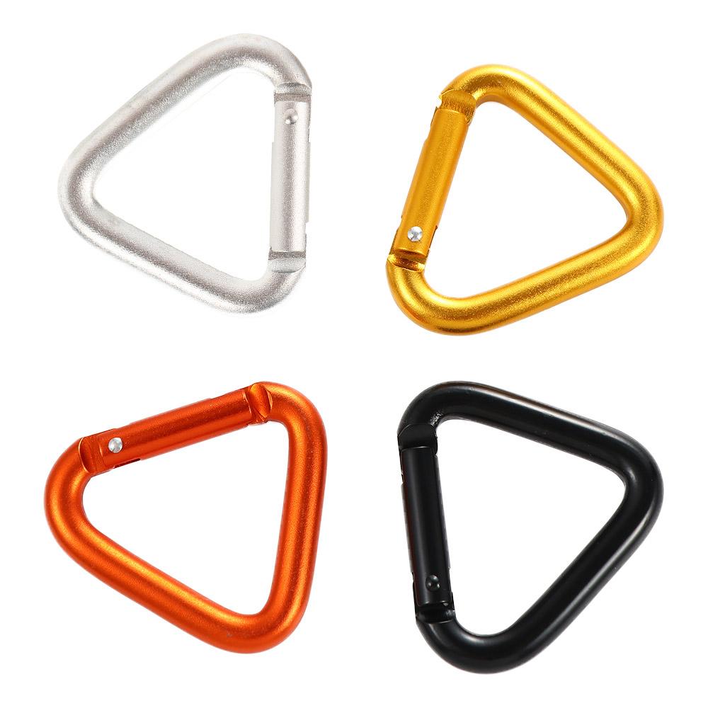 Snap Kettle Clip Accessories Outdoor Aluminum Zinc Zinc Alloy Triangle Carabiner Keychain Hook Buckle