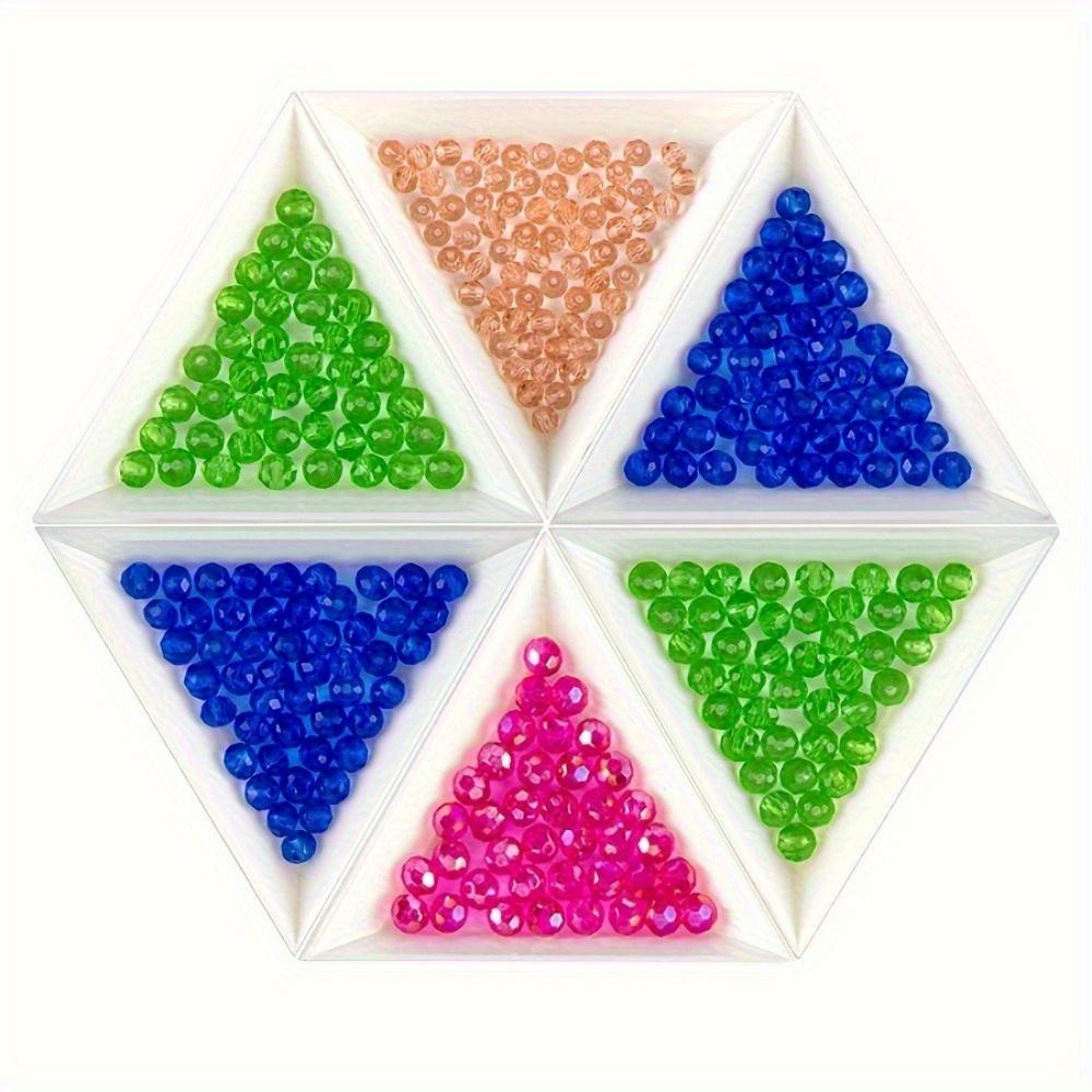 10Pcs Triangle Plate Jewelry Classification Triangle Plate Loose Bead Plate Nail Tool DIY Jewelry Display Plate Sorting Plate