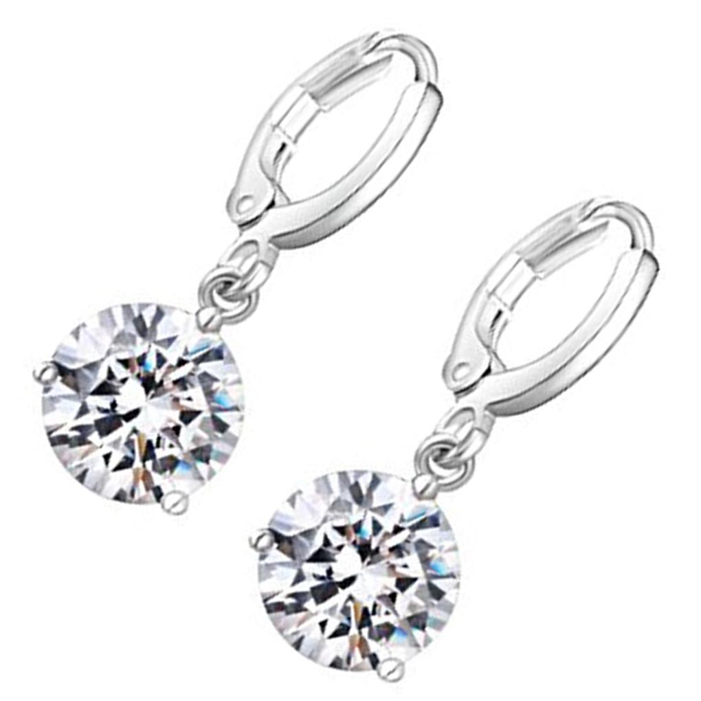 Damen Mädchen Geometrische Kristall Zirkon Halskette Ohrstecker Set Legierung Tropfen Anhänger Dekor Accessoires