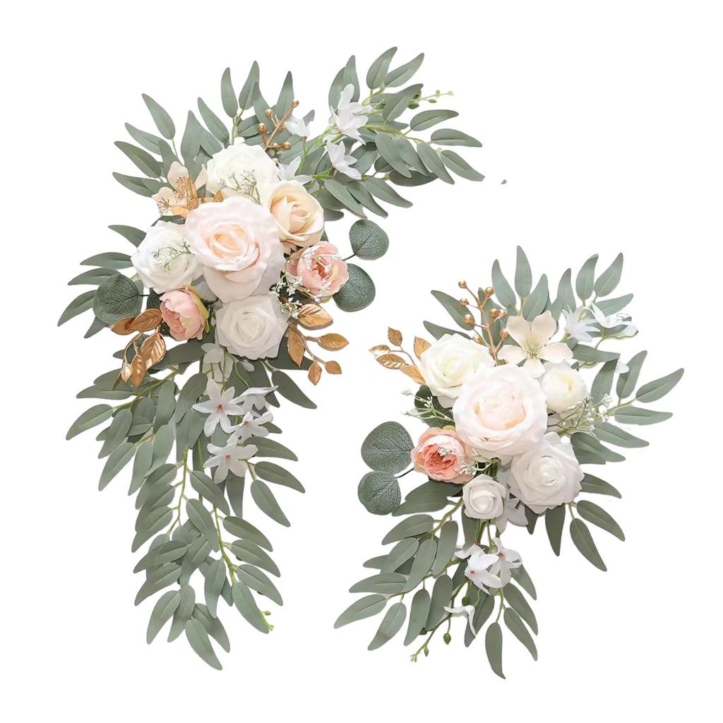 2x Wedding Arch Flowers Rustic Artificial Flowers for Reception Party Wall