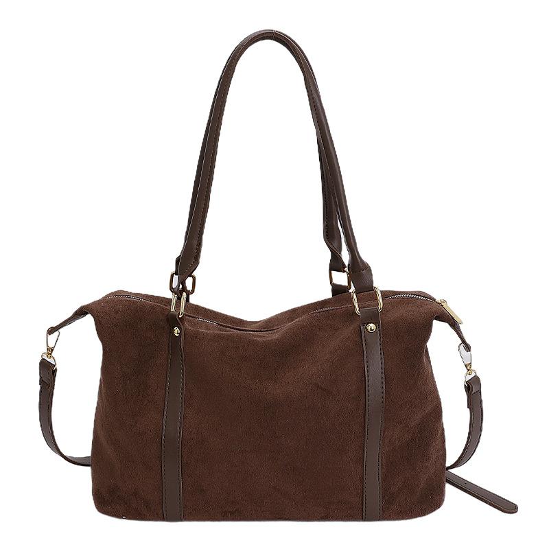 Casual retro suede bag2026New autumn and winter commuter shoulder crossbody bag for women, handbag tote bag
