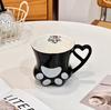 Creative Cat Paw Ceramic Mug - Cute Couple's Cup & Logo Gift