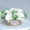 Pivoine artificielle fleurs en soie bricolage Rose Bouquet camélia en plastique fausses fleurs décoration de mariage à la maison