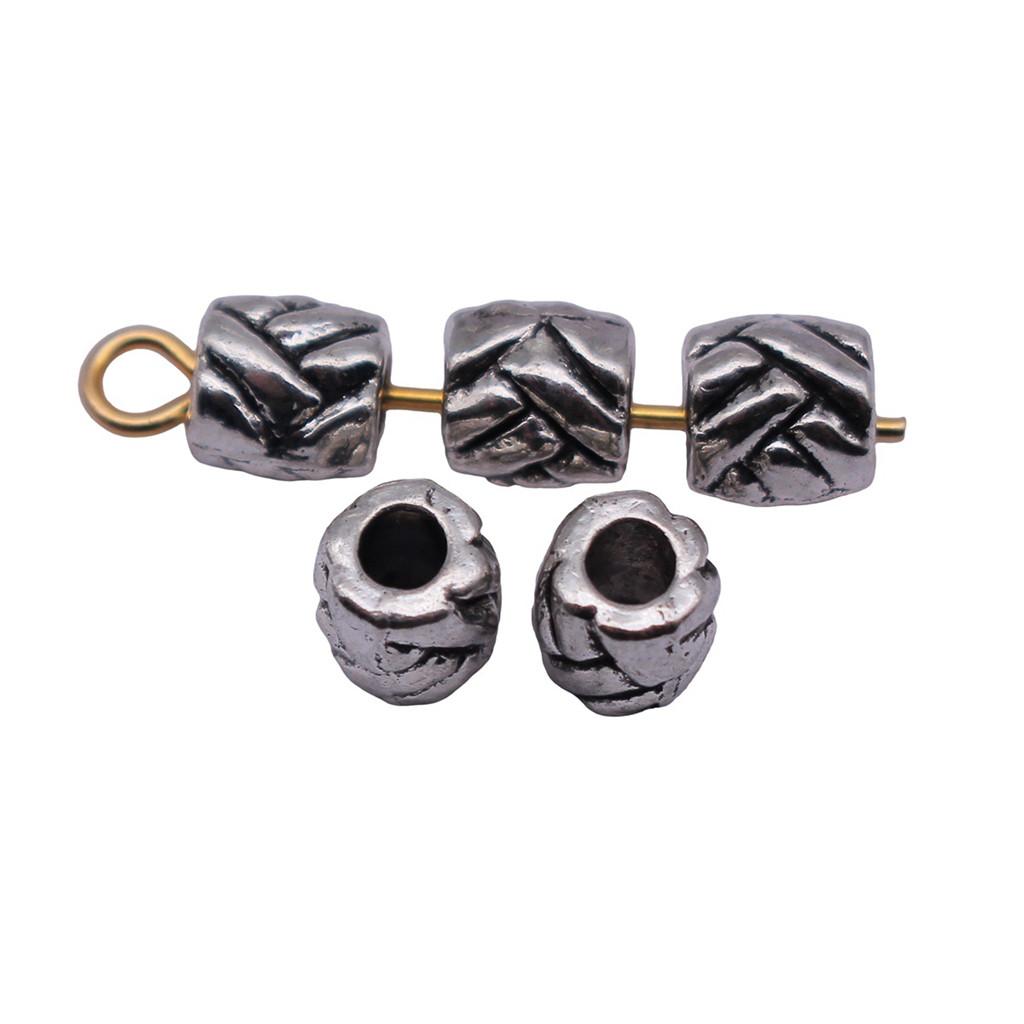 Multi Color Spacer Beads Ornate Metal Big Hole Beads For Jewelry Projects