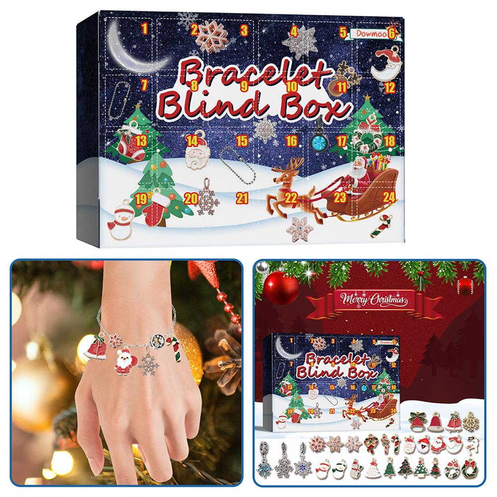 Weihnachtsarmband Adventskalender Countdown 24 Tage Blind Box Kinder Weihnachtsgeschenk
