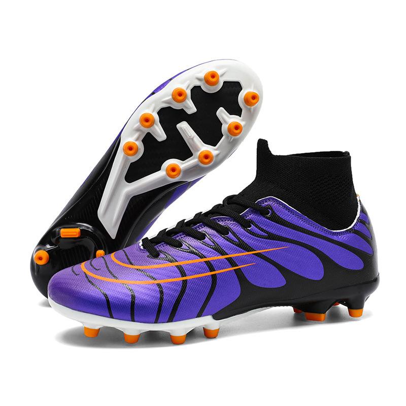 2025 New High-top Assassin Football Shoes Men's Autumn AG Spikes Lightweight Non-slip Professional Training Football Shoes
