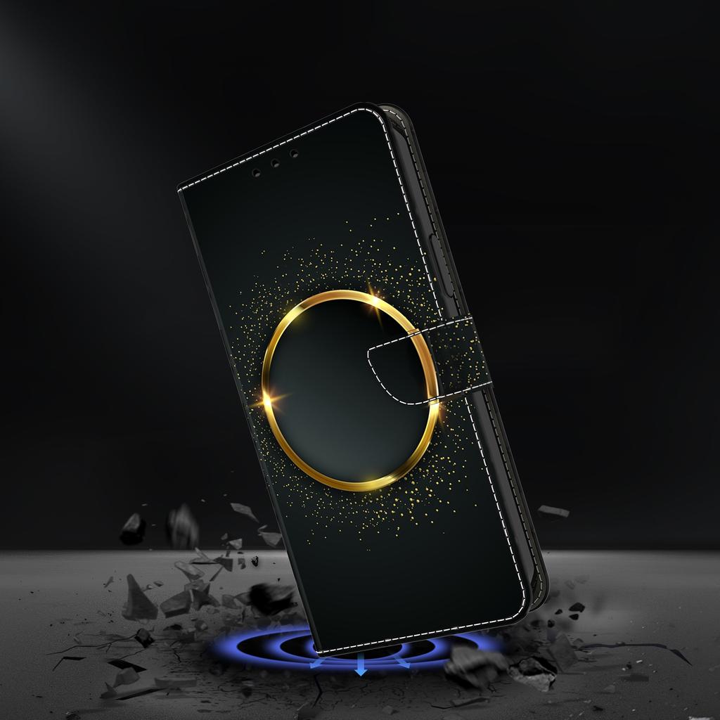 For Samsung Galaxy A24 4G (162.1 x 77.6 x 8.3mm) Case Pattern Print Leather Wallet Phone Cover