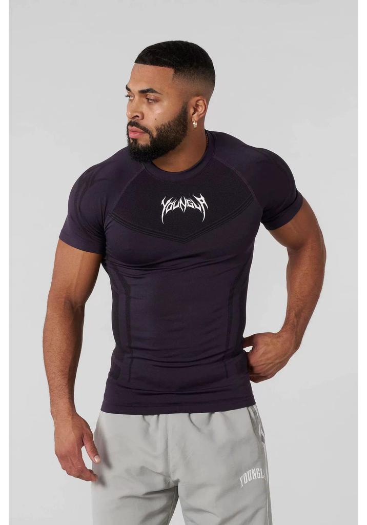 GYMSHARK Men's Quick-Dry Fitness Tight Short Sleeve Shirt