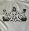 Skull Lady Retro Vintage Weird White T-shirt Any Size, Unisex