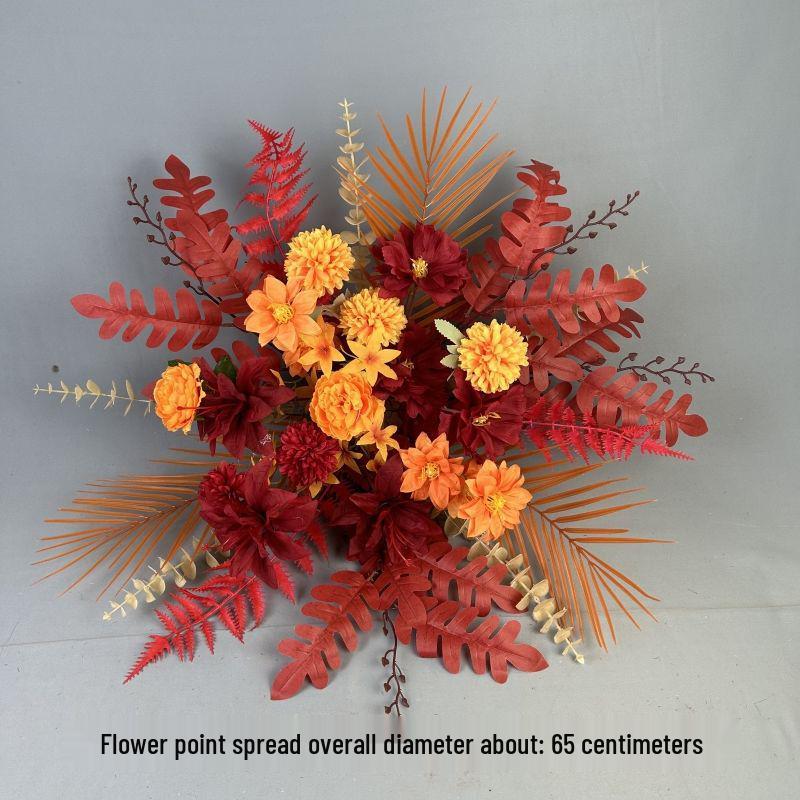 Mori Style Wedding Aisle Flower Row - Artificial Floral Decoration for T-Stage & Background