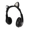 Leuchtende Katzenohren Bluetooth Kopfhörer Bass Faltbar Kabellos Headwear Atmungslicht Headset