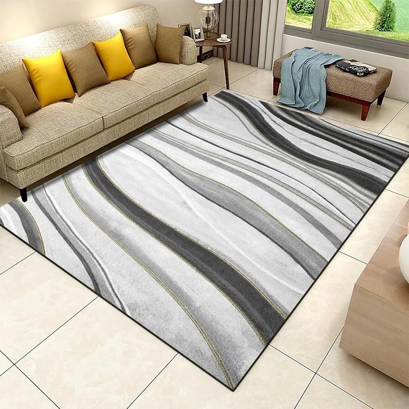 Tappeto Quadrato Geometrico Moderno Rosso Nero Grigio Antiscivolo Lavabile Morbido per Soggiorno Camera da Letto