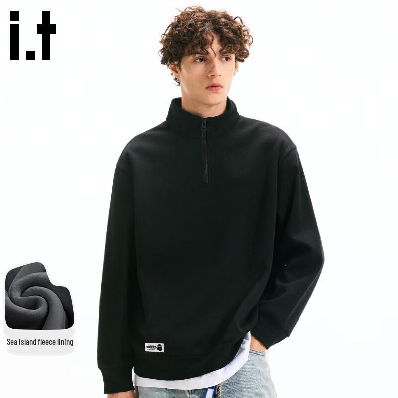 Fingercroxxit Men's American Street Style Half-Zip Sweatshirt