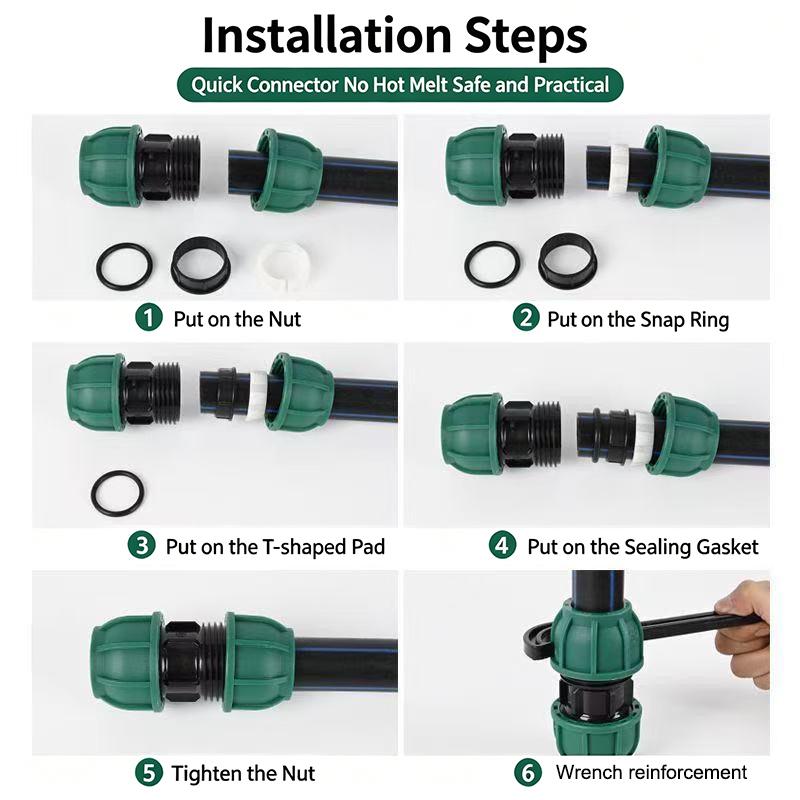 Pe Pipe Fittings Quick Connectors Tap Water Pipes Heatless Joints Valves Direct Elbows Tees And Pipe Fittings