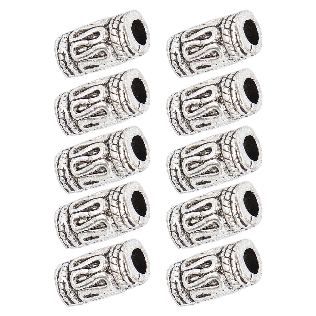 20 Stück DIY Bartperlen Retro Legierung Haar Dreadlocks Perlen Zubehör für Haarflechten Armband Anhänger Halskette