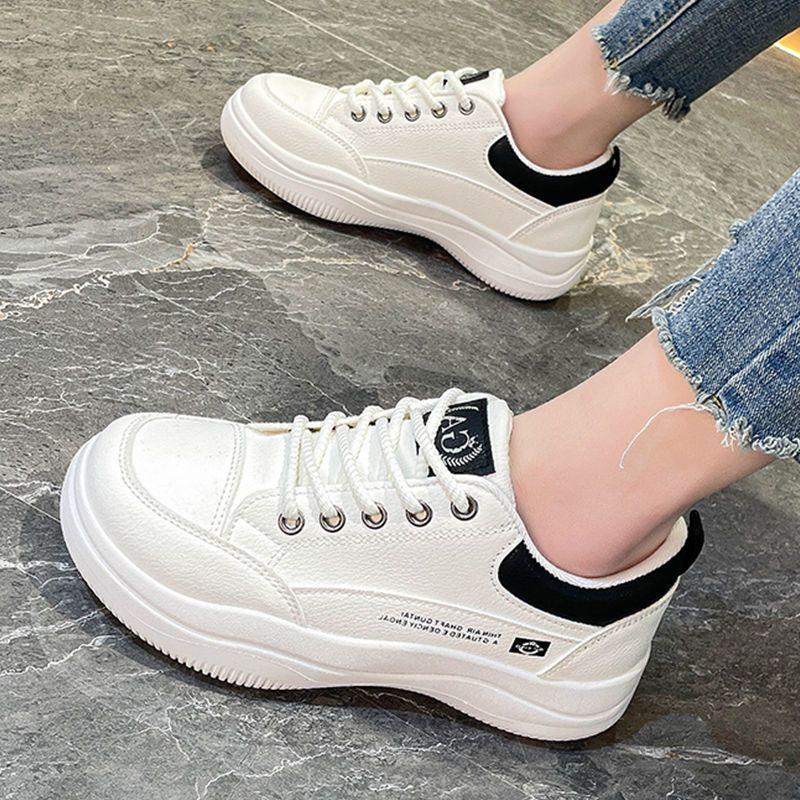 

Autumn new fashion versatile women s shoes board shoes trendy shoes flat white shoes sports and leisure women s shoes 35 білий