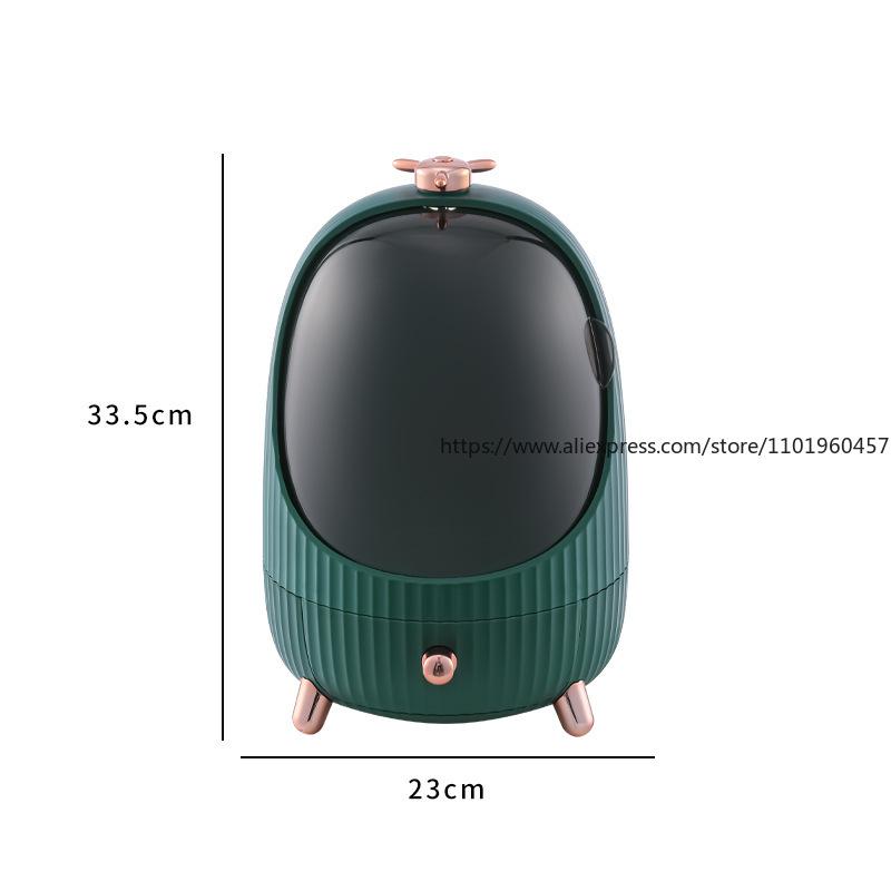 Round Acrylic Cosmetic Organizer Makeup Brush Holder Lipstick Mask Storage Rack for Skincare Vanity Desktop