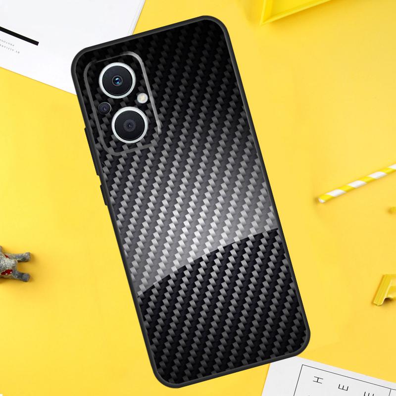 Car Carbon Fibre Pattern For OPPO Reno 7 8 Lite 8T 14F 13F 11F 12F 10 11 12 13 14 Pro OPPO Find X5 X6 X8 X9 Pro Case
