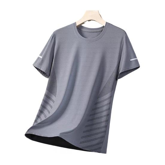 Summer Men Top Mesh Short Sleeves O Neck Loose Casual Pullover Daily Sport T-shirt